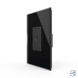 Intrerupator Simplu Cap Scara / Cruce cu Touch Livolo cu Rama Din Sticla 1M - Serie Noua SmartElectro IntelligentHouse