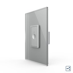 Intrerupator Simplu Cap Scara / Cruce cu Touch Livolo cu Rama Din Sticla 1M - Serie Noua SmartElectro IntelligentHouse