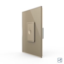 Intrerupator Simplu Cap Scara / Cruce cu Touch Livolo cu Rama Din Sticla 1M - Serie Noua SmartElectro IntelligentHouse