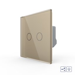Intrerupator Dublu Cap Scara / Cruce cu Variator si Touch LIVOLO - Serie Noua SmartElectro IntelligentHouse