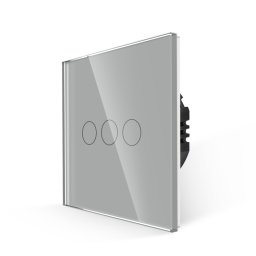 Intrerupator Triplu cu Touch din Sticla LUXION, 500W SmartElectro IntelligentHouse