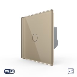 Intrerupator Simplu Cap / Cruce Wi-Fi cu Touch LIVOLO – Serie Noua SmartElectro IntelligentHouse