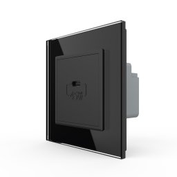 Priza USB Tip C Livolo cu Rama din Sticla SmartElectro IntelligentHouse