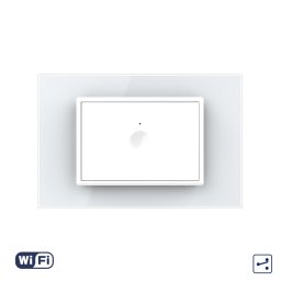 Intrerupator Simplu Cap Scara / Cruce Wi-Fi cu Touch LIVOLO cu Rama din Sticla, standard italian – Serie Noua SmartElectro IntelligentHouse