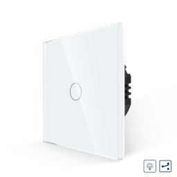 Intrerupator Simplu cu Variator Cap Scara / Cruce cu Touch din Sticla LUXION SmartElectro IntelligentHouse