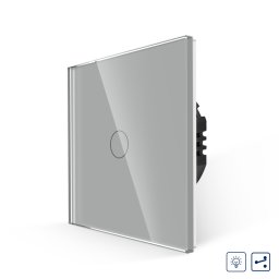 Intrerupator Simplu cu Variator Cap Scara / Cruce cu Touch din Sticla LUXION SmartElectro IntelligentHouse