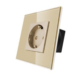 Priza Simpla LUXION cu Rama din Sticla SmartElectro IntelligentHouse
