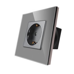 Priza Simpla LUXION cu Rama din Sticla SmartElectro IntelligentHouse