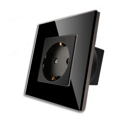 Priza Simpla LUXION cu Rama din Sticla SmartElectro IntelligentHouse