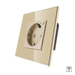 Priza Simpla Wi-Fi LUXION cu Rama din Sticla SmartElectro IntelligentHouse