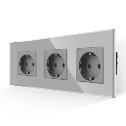 Priza Tripla cu Rama din Sticla LUXION SmartElectro IntelligentHouse