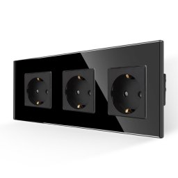 Priza Tripla cu Rama din Sticla LUXION SmartElectro IntelligentHouse