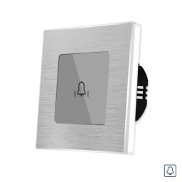 Buton Sonerie cu Touch, cu Revenire, din Sticla si Rama de Aluminiu LUXION SmartElectro IntelligentHouse