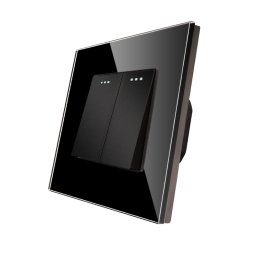Intrerupator Dublu Mecanic LUXION cu Rama din Sticla SmartElectro IntelligentHouse