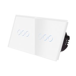 Intrerupator Triplu + Triplu cu Touch din Sticla LUXION SmartElectro IntelligentHouse