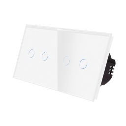 Intrerupator Dublu + Dublu cu Touch din Sticla LUXION SmartElectro IntelligentHouse