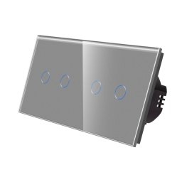 Intrerupator Dublu + Dublu cu Touch din Sticla LUXION SmartElectro IntelligentHouse