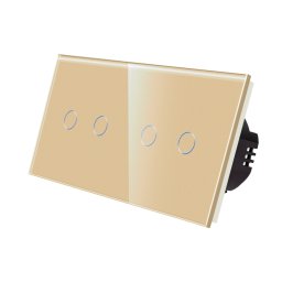 Intrerupator Dublu + Dublu cu Touch din Sticla LUXION SmartElectro IntelligentHouse