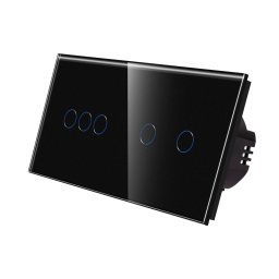 Intrerupator Triplu + Dublu cu Touch din Sticla LUXION SmartElectro IntelligentHouse