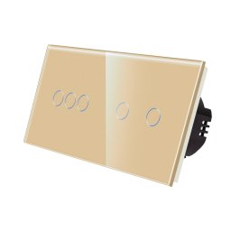 Intrerupator Triplu + Dublu cu Touch din Sticla LUXION SmartElectro IntelligentHouse