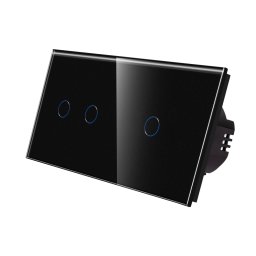 Intrerupator Dublu + Simplu cu Touch din Sticla LUXION SmartElectro IntelligentHouse