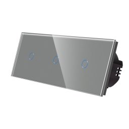 Intrerupator Simplu + Simplu + Simplu cu Touch din Sticla LUXION SmartElectro IntelligentHouse