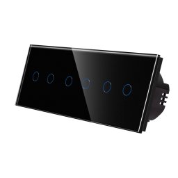 Intrerupator Dublu + Dublu + Dublu cu Touch din Sticla LUXION SmartElectro IntelligentHouse