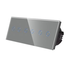 Intrerupator Dublu + Dublu + Dublu cu Touch din Sticla LUXION SmartElectro IntelligentHouse