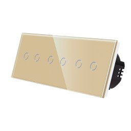 Intrerupator Dublu + Dublu + Dublu cu Touch din Sticla LUXION SmartElectro IntelligentHouse