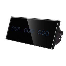 Intrerupator Triplu + Triplu + Triplu cu Touch din Sticla LUXION SmartElectro IntelligentHouse