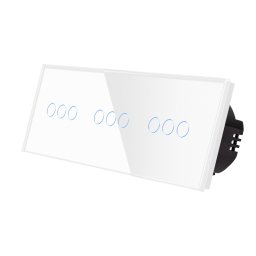 Intrerupator Triplu + Triplu + Triplu cu Touch din Sticla LUXION SmartElectro IntelligentHouse