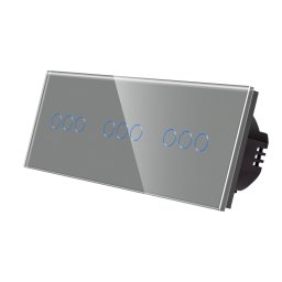 Intrerupator Triplu + Triplu + Triplu cu Touch din Sticla LUXION SmartElectro IntelligentHouse