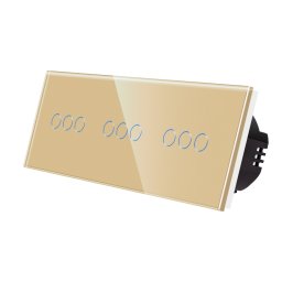 Intrerupator Triplu + Triplu + Triplu cu Touch din Sticla LUXION SmartElectro IntelligentHouse