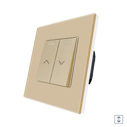 Intrerupator Jaluzele Mecanic LUXION cu Rama din Sticla SmartElectro IntelligentHouse
