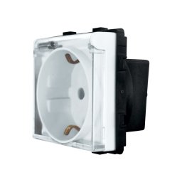 Modul Priza Simpla cu Capac Fara Rama Din Sticla LUXION SmartElectro IntelligentHouse
