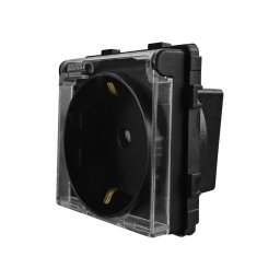 Modul Priza Simpla cu Capac Fara Rama Din Sticla LUXION SmartElectro IntelligentHouse