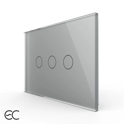 Intrerupator triplu cu touch Livolo din sticla, standard Italian, protocol ZigBee EC - Serie noua SmartElectro IntelligentHouse