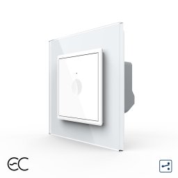 Intrerupator Simplu Cap Scara / Cruce cu Touch LIVOLO cu Rama din Sticla - Protocol Zigbee EC SmartElectro IntelligentHouse