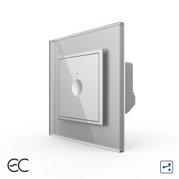 Intrerupator Simplu Cap Scara / Cruce cu Touch LIVOLO cu Rama din Sticla - Protocol Zigbee EC SmartElectro IntelligentHouse