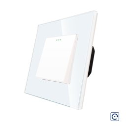 Intrerupator Simplu Mecanic cu Reset / Revenire LUXION cu Rama din Sticla SmartElectro IntelligentHouse