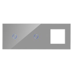 Panou Intrerupator Simplu + Simplu si Priza cu Touch din Sticla LUXION SmartElectro IntelligentHouse