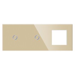 Panou Intrerupator Simplu + Simplu si Priza cu Touch din Sticla LUXION SmartElectro IntelligentHouse