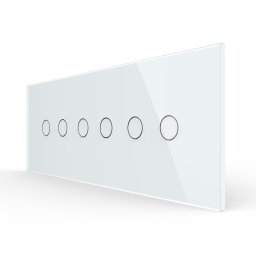 Intrerupator Dublu + Dublu + Dublu cu Touch LIVOLO cu Rama Din Sticla, Standard Italian, 6M SmartElectro IntelligentHouse