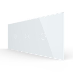 Intrerupator Simplu + Simplu + Simplu cu Touch LIVOLO cu Rama Din Sticla, Standard Italian, 6M SmartElectro IntelligentHouse