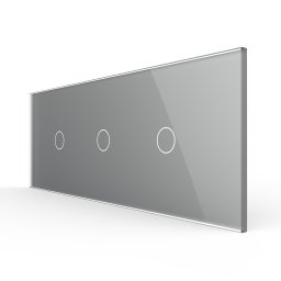 Intrerupator Simplu + Simplu + Simplu cu Touch LIVOLO cu Rama Din Sticla, Standard Italian, 6M SmartElectro IntelligentHouse