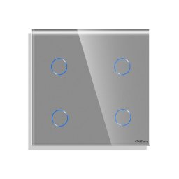 Panou Intrerupator Cvadruplu cu Touch Mini din Sticla LUXION SmartElectro IntelligentHouse