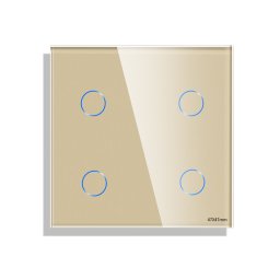 Panou Intrerupator Cvadruplu cu Touch Mini din Sticla LUXION SmartElectro IntelligentHouse