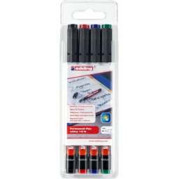 Marker permanent edding 142 M, 4 bucati/set