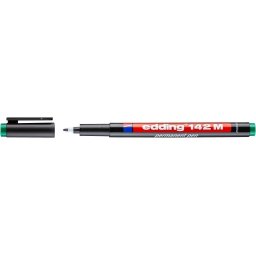 Marker permanent Edding 142M, 1.0 mm, verde