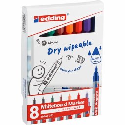Marker pentru tabla edding 361, varf rotund, 1 mm, 8 bucati/set